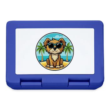 Englische Spielzeug Spaniel Hund Rasse Cartoon Sonnenbrille - Brotdose - Royalblau - Vorne