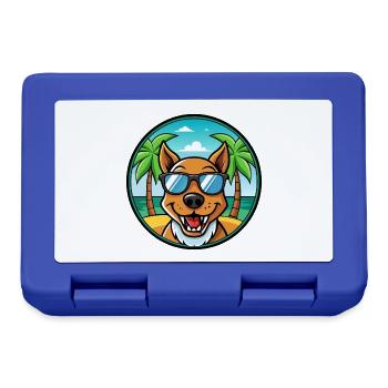 Drever Hunderasse Cartoon Sonnenbrille Strand - Brotdose - Royalblau - Vorne