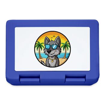 Cesky Fousek Hunderasse Cartoon Sonnenbrille Strand - Brotdose - Royalblau - Vorne