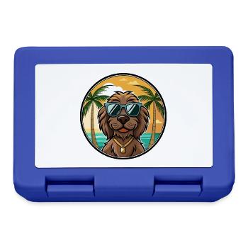 Boykin Spaniel Hunderasse Cartoon Sonnenbrille Strand - Brotdose - Royalblau - Vorne