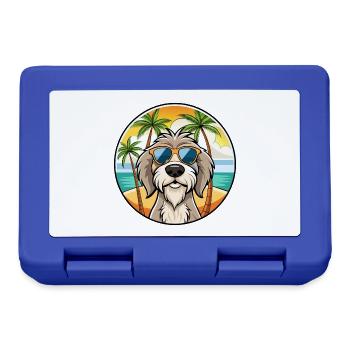 Spinone Italiano Hunderasse Cartoon Sonnenbrille Strand - Brotdose - Royalblau - Vorne