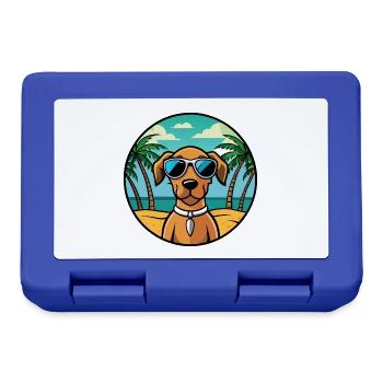 Vizsla Dog Breed Cartoon Sunglasses Beach - Lunchbox - royal blue - Front