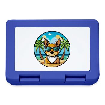 St Miguel Cattle Dog Rasse Cartoon Sonnenbrille Strand - Brotdose - Royalblau - Vorne