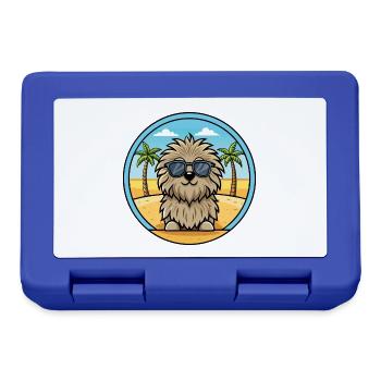 Puli Chien Race Dessin Animé Lunettes De Soleil Plage - Boîte à goûter - bleu royal - Devant