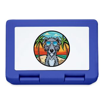 Schottische Hirschhund Hunderasse Cartoon Sonnenbrille - Brotdose - Royalblau - Vorne