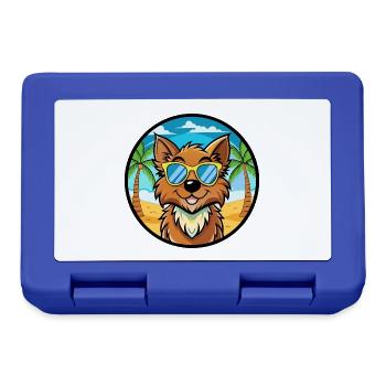 Griffon Nivernais Hunderasse Cartoon Sonnenbrille Strand - Brotdose - Royalblau - Vorne
