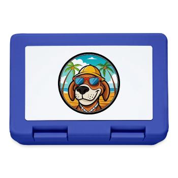 Bruno Jura Hound Hunderasse Cartoon Sonnenbrille Strand - Brotdose - Royalblau - Vorne