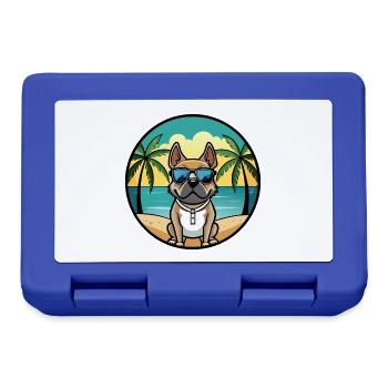 Braque Du Bourbonnais Hunderasse Cartoon Sonnenbrille - Brotdose - Royalblau - Vorne