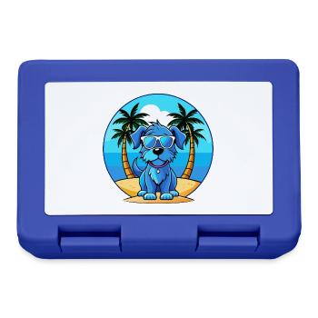 Blue Picardy Spaniel Dog Breed Cartoon Sunglasses - Lunchbox - royal blue - Front