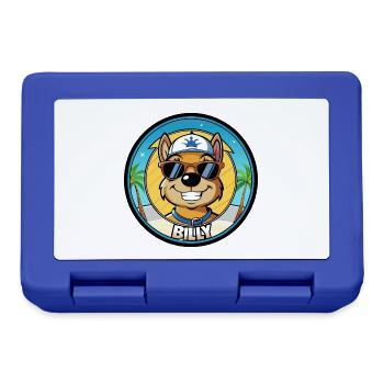 Billy Hunderasse Cartoon Sonnenbrille Strand - Brotdose - Royalblau - Vorne