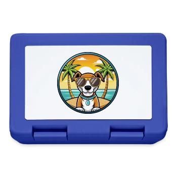 Ariege Pointer Hund Rasse Cartoon Sonnenbrille Strand - Brotdose - Royalblau - Vorne