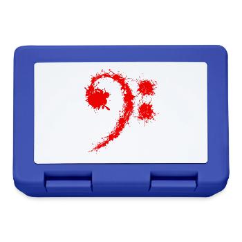 Bass Clef Red - Funny Music Lovers Gift - Lunchbox - royal blue - Front