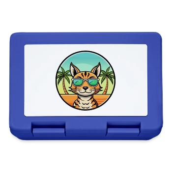 Ocicat Breed Cartoon Sonnenbrille Strand - Brotdose - Royalblau - Vorne