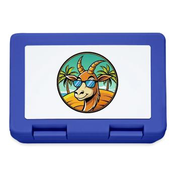 Antelope Funny Cartoon Summer Beach Sunglasses - Lunchbox - royal blue - Front