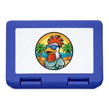 Hahn Lustige Cartoon Sommer Strand Sonnenbrille Cool - Brotdose - Royalblau - Vorne