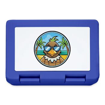 Wachtel Lustige Cartoon Sommer Strand Sonnenbrille Cool - Brotdose - Royalblau - Vorne