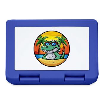 Krokodil Lustige Cartoon Sommer Strand Sonnenbrille - Brotdose - Royalblau - Vorne