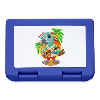 Lustige Papagei Sommer Strand Sonnenbrille Hawaiianisch - Brotdose - Royalblau - Vorne