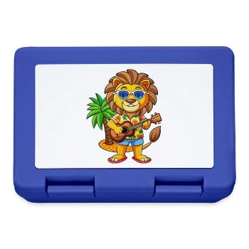Funny Lion Summer Beach Sunglasses Hawaiian - Lunchbox - royal blue - Front