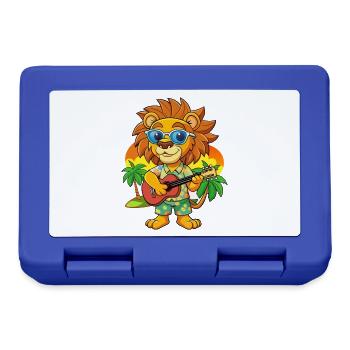 Funny Lion Summer Beach Sunglasses Hawaiian - Lunchbox - royal blue - Front