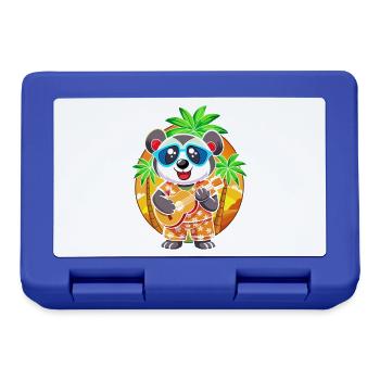 Lustige Panda Cartoon Sommer Strand Sonnenbrille Gitarre - Brotdose - Royalblau - Vorne