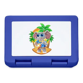Lustige Elefant Cartoon Sommer Strand Sonnenbrille - Brotdose - Royalblau - Vorne