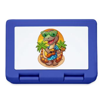 Drôle Serpent Dessin Animé Plage D’été Lunettes De Soleil Guitare - Boîte à goûter - bleu royal - Devant