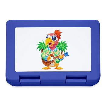 Lustige Papageien-Cartoon-Sommer-Strand-Sonnenbrille - Brotdose - Royalblau - Vorne