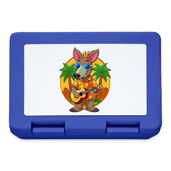 Lustige Erdferkel Cartoon Sommer Strand Sonnenbrille - Brotdose - Royalblau - Vorne