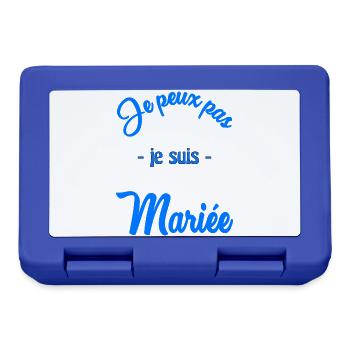 WEDDING. HEART. COUPLE. JUST MARRIED. Bachelorette party - Lunchbox - royal blue - Front