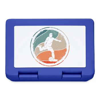 Fußballer Fußball Spieler Retro Fußballspieler - Brotdose - Royalblau - Vorne