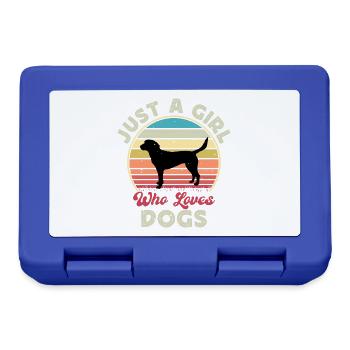 Beagle Harrier Hundeliebhaber Silhouette Vintage Sonnenuntergang - Brotdose - Royalblau - Vorne