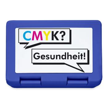 CMYK Grafiker Nerd Spruch Geschenk Shirt - Brotdose - Royalblau - Vorne
