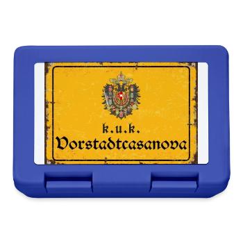 Vintage Österreich k.u.k. Vorstadtcasanova - Brotdose - Royalblau - Vorne