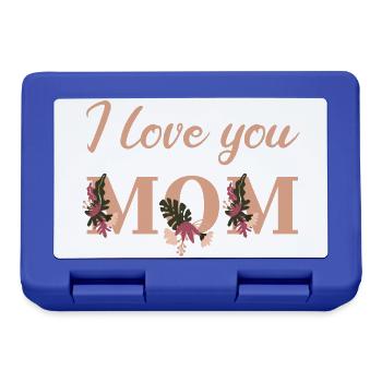 I love you Mom - Lunchbox - royal blue - Front
