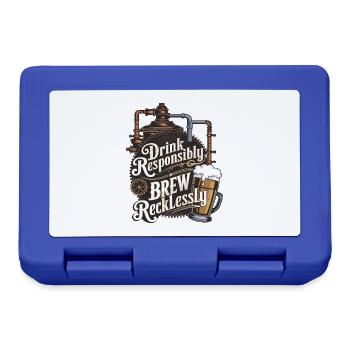 Drink Responsibly, Brew Recklessly - Lunchbox - royal blue - Front