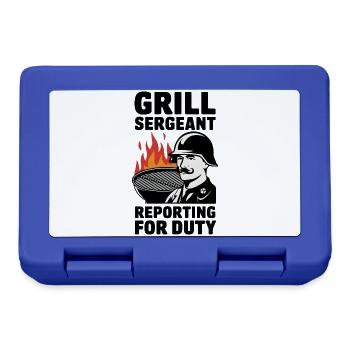 Grill Sergeant Reporting For Duty - Lunchbox - royal blue - Front