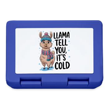 Llama Tell You It's Cold - Lunchbox - royal blue - Front