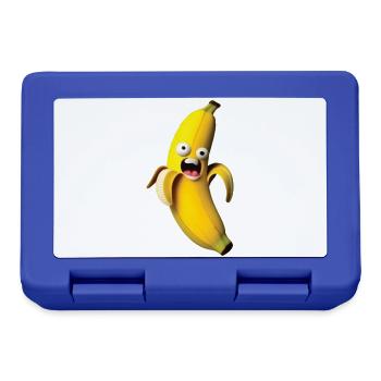 Expressive banana figure with a face - Lunchbox - royal blue - Front