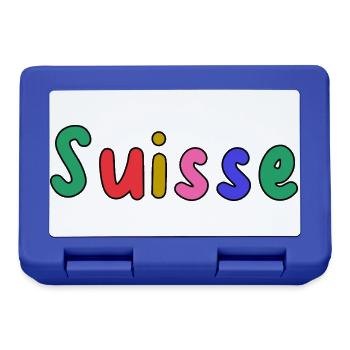 SUISSE. PAYS. GENEVE. HUMOUR. DRAPEAU - Boîte à goûter - bleu royal - Devant