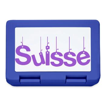 SUISSE. PAYS. GENEVE. SUISSE. HUMOUR - Boîte à goûter - bleu royal - Devant
