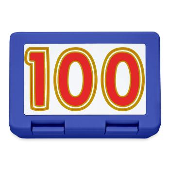 100. 100 ANS. 100e ANNIVERSAIRE. ANNIVERSAIRE 100 - Boîte à goûter - bleu royal - Devant