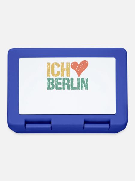 Ich liebe Berlin Vintage Herz | Retro Hauptstadt - Brotdose - Royalblau