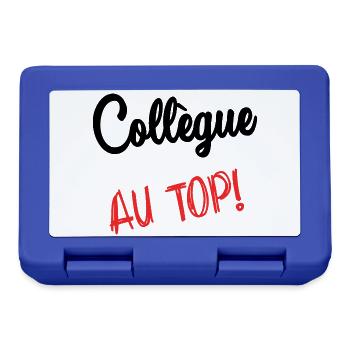 COLLEGUE. HUMOUR. RETRAITE. RETRAITE. RETRAITEE - Boîte à goûter - bleu royal - Devant