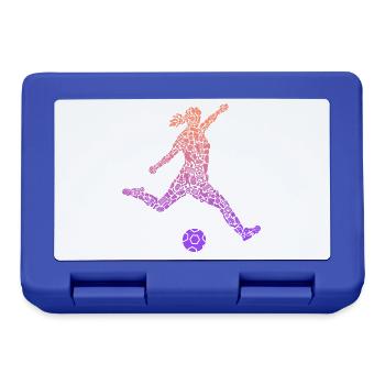 Fußball Spielerin Symbole Mädchen Fußballerin - Brotdose - Royalblau - Vorne