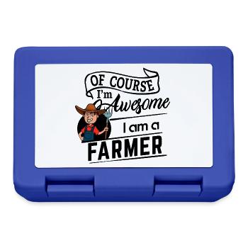 Of course I'm awesome - I am a Farmer - Brotdose - Royalblau - Vorne