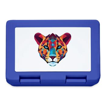 Gepard bunte Aquarell-Tier-Illustration - Brotdose - Royalblau - Vorne