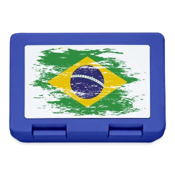 Brasilien Flagge used - Brotdose - Royalblau - Vorne