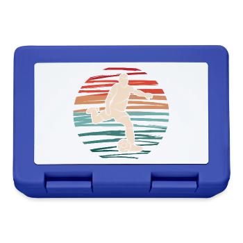 Fußball Spieler Fußballspieler Retro Fußballer - Brotdose - Royalblau - Vorne