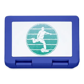 Fußball Fußballspieler Vintage Fußballer - Brotdose - Royalblau - Vorne